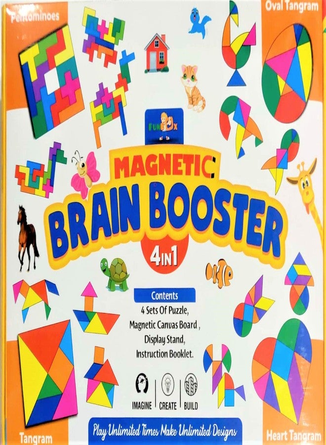 Smart Picks Magnetic Brain Booster 4 in 1 Puzzle Game Includes Tangram,Pentominoes,Oval Tangram and Heart Tangram - Image 1